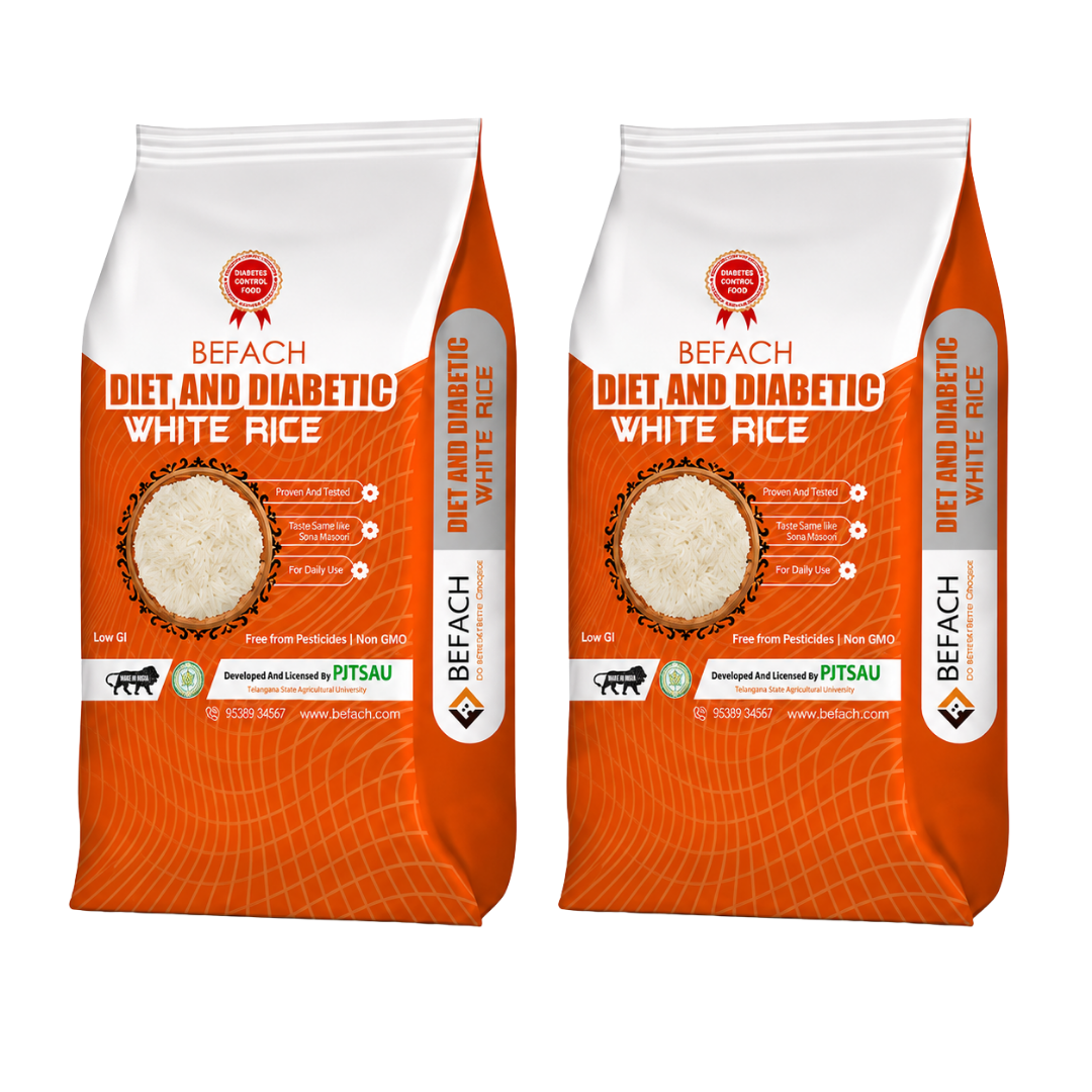 Befach Diet & Diabetic White Rice 1 kg pack of 2