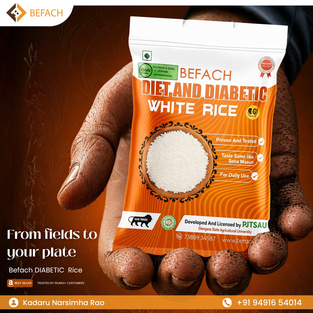 Befach Diet & Diabetic Rice pack delivered to your hand