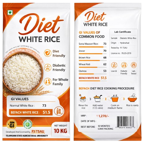 Befach Diet & Diabetic White Rice 10 kg family pack